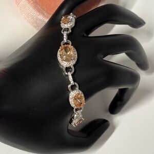Champagne Bella Luce CZ Sterling Silver Bracelet